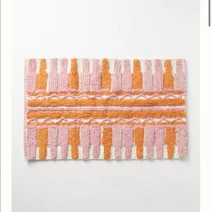 Anthropologie orange and pink bathmat